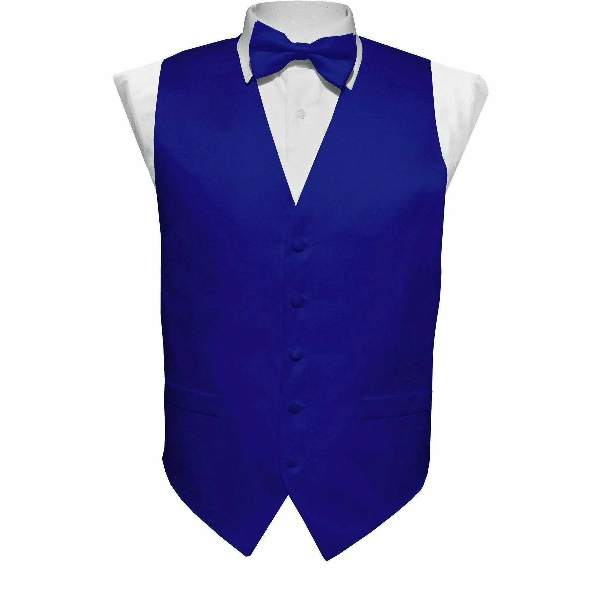 Vittorio Farina Boy's Satin Vest, Necktie, Bow Tie and Pocket Square Set