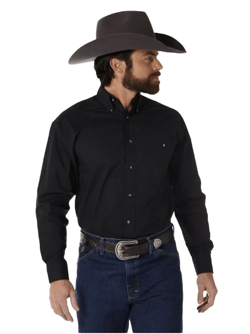 Wrangler George Strait Solid Black Shirt