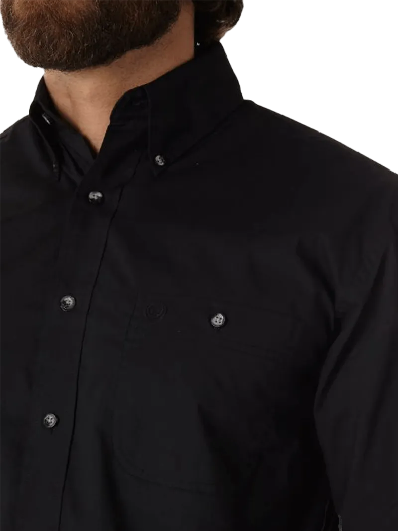 Wrangler George Strait Solid Black Shirt