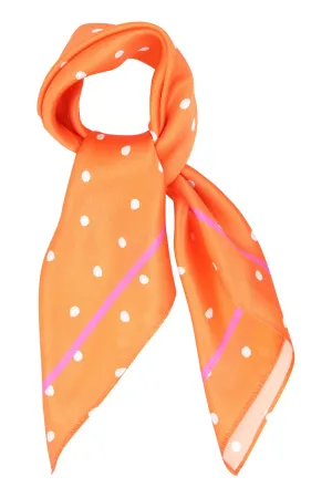 Zilch silk scarf dots spicy